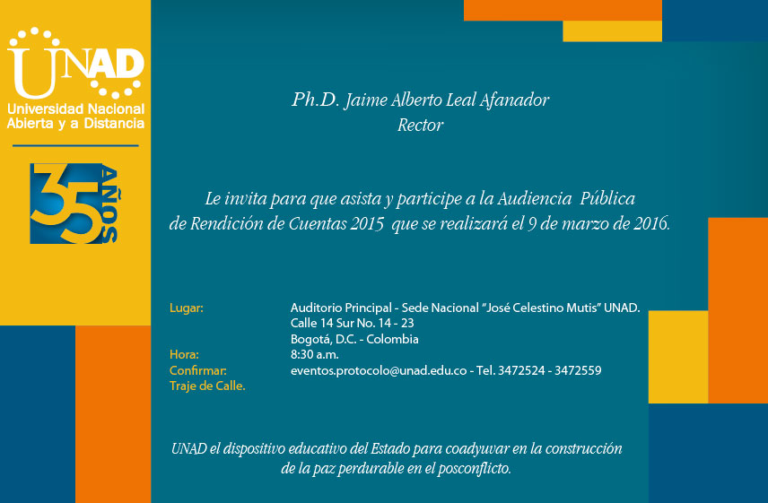 Invitación Rendición de Cuentas 2015 Digital