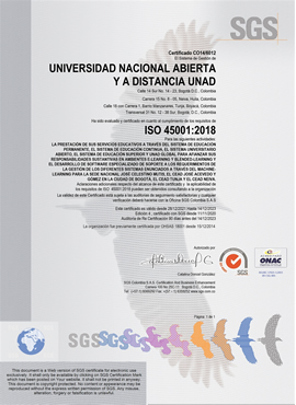Certificado OHSAS 18001
